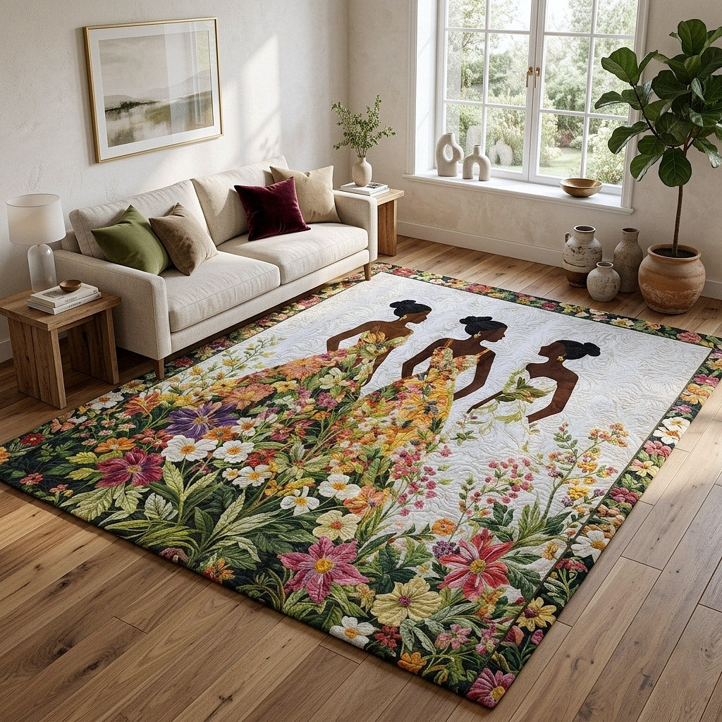 Ebony Glow area rug in a living room