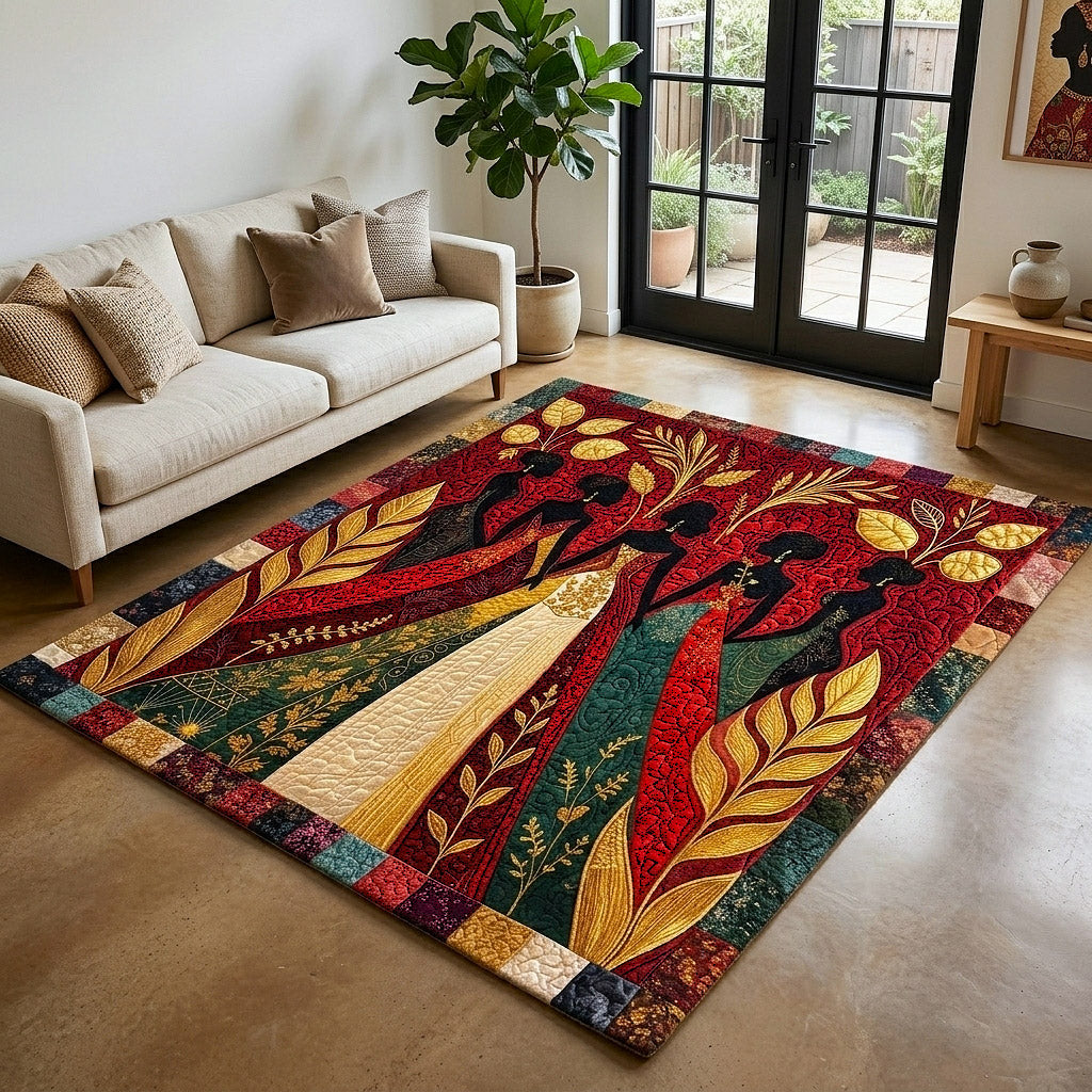 Ebony Glow area rug in a living room