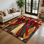 Ebony Glow area rug in a living room