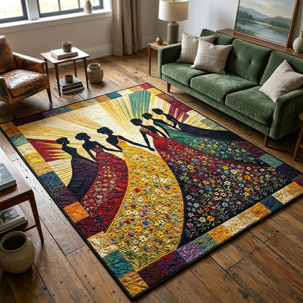 Ebony Glow area rug in a living room