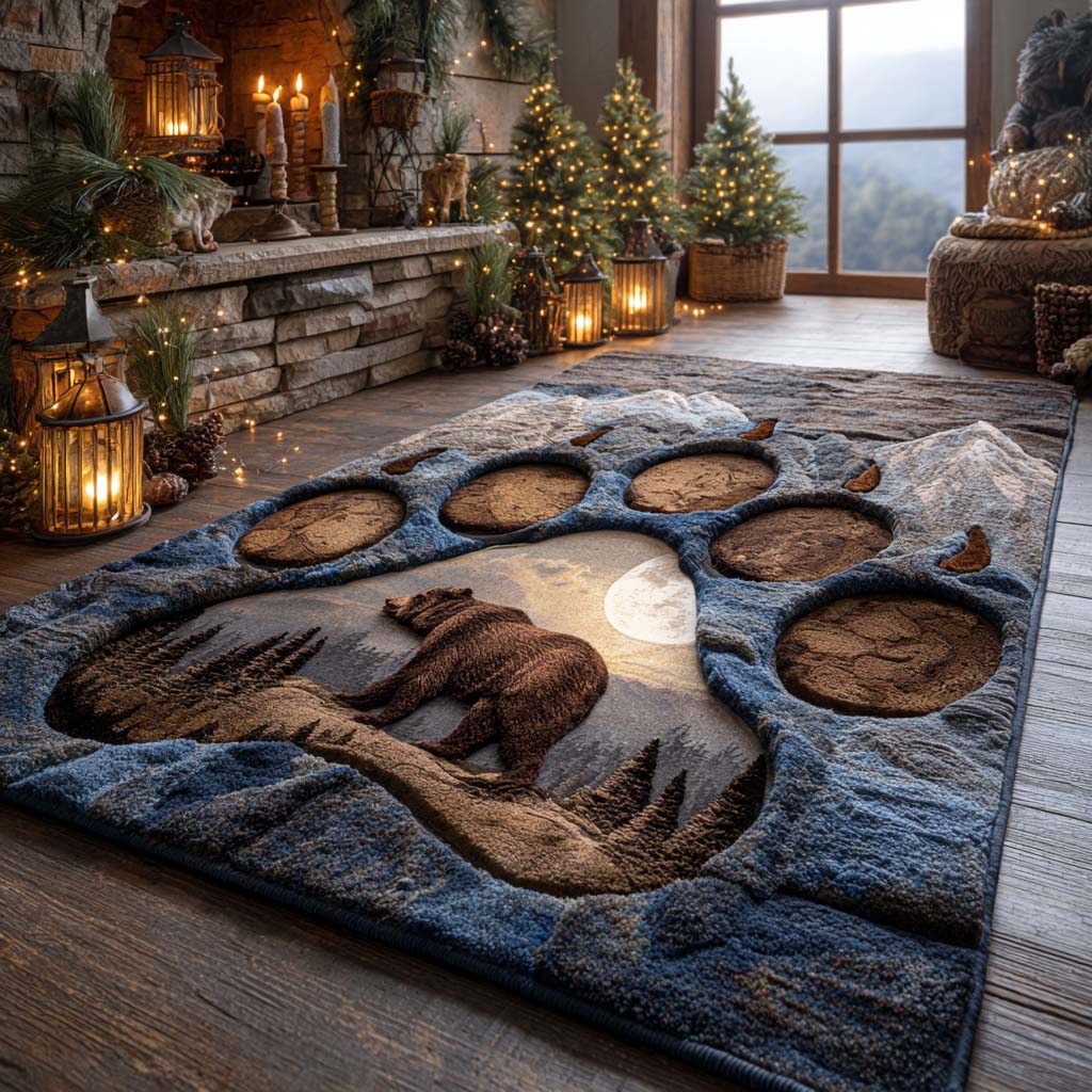 Echo of the Wild area rug in a living room