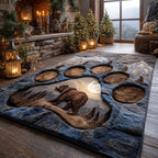 Echo of the Wild area rug in a living room
