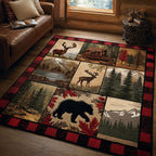 Echo of the Woods area rug in a living room