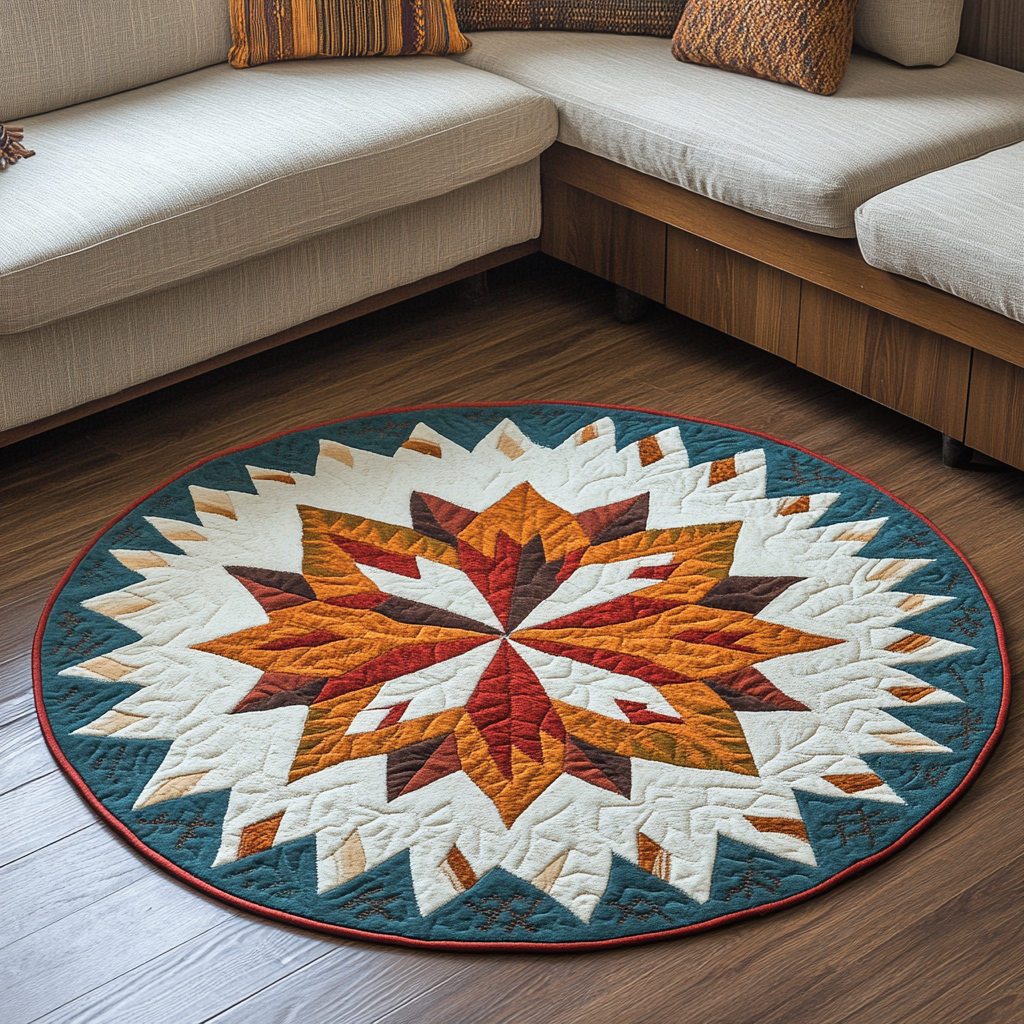 Echoes of the Ancestors Round Mat Rug NCU0DK5164