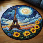 Eiffel Tower Dream Round Mat Rug - washable non-slip printed rug