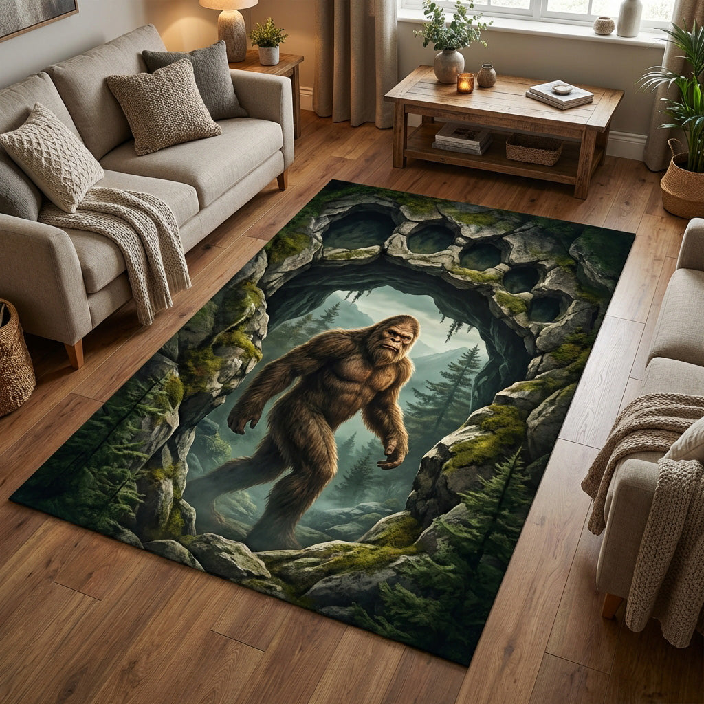 Elder Shadow area rug in a living room