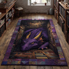 Eldritch Dragon Vault area rug in a living room