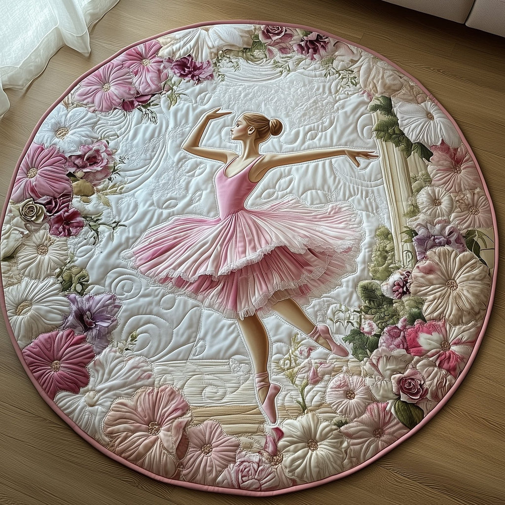 Elegant Ballerina Round Mat Rug - Nature Design | Serene Home Decor