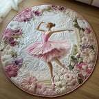 Elegant Ballerina Round Mat Rug - Nature Design | Serene Home Decor