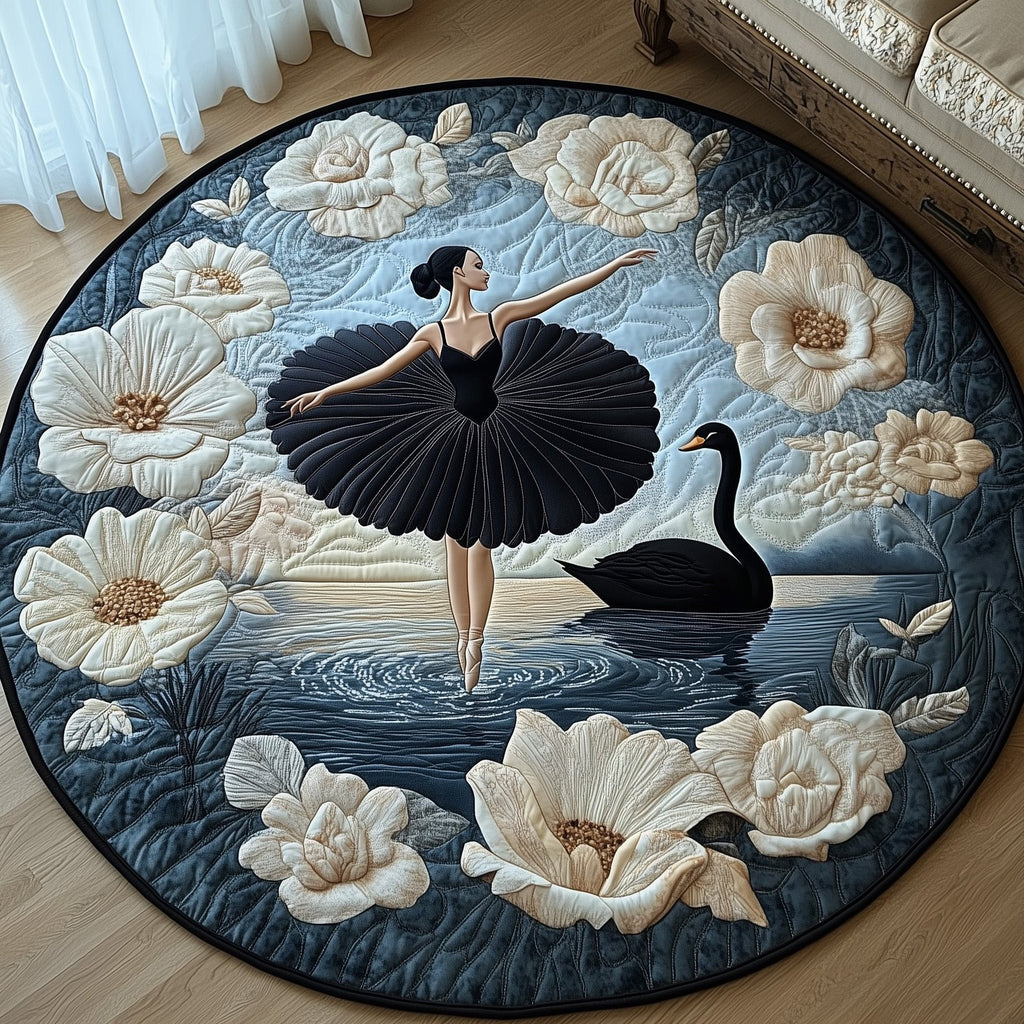 Elegant Ballerina Round Mat Rug - Nature Design | Serene Home Decor
