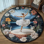 Elegant Ballerina Round Mat Rug - Nature Design | Serene Home Decor