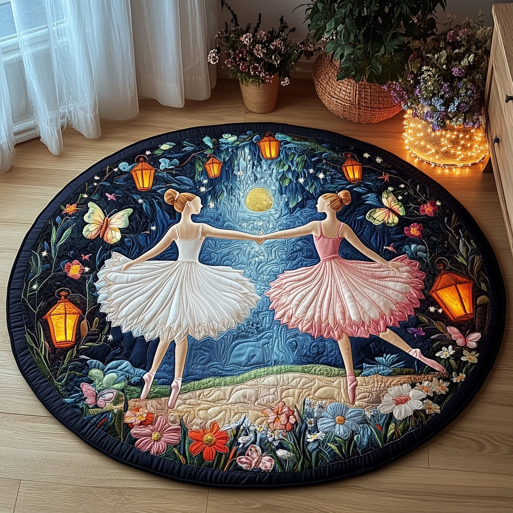 Elegant Ballerina Round Mat Rug - Nature Design | Serene Home Decor