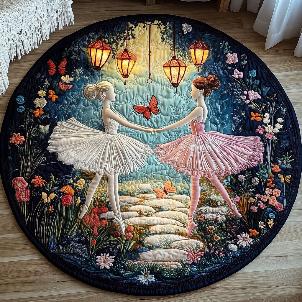 Elegant Ballerina Round Mat Rug - Nature Design | Serene Home Decor