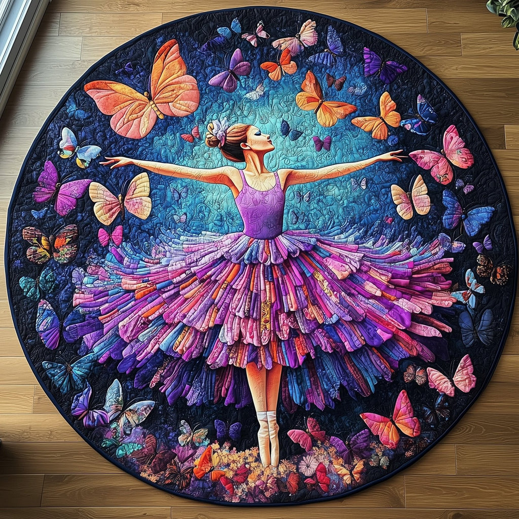 Elegant Ballerina Round Mat Rug - Nature Design | Serene Home Decor