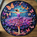 Elegant Ballerina Round Mat Rug - Nature Design | Serene Home Decor