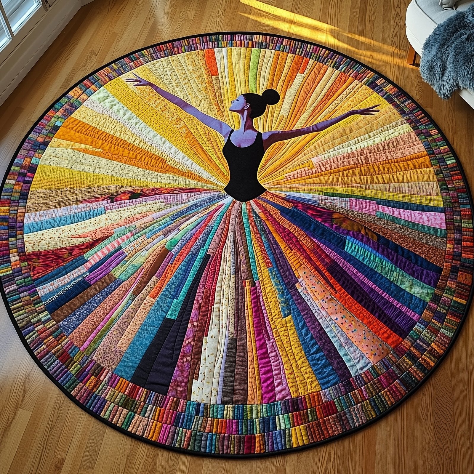 Elegant Ballerina Round Mat Rug - Nature Design | Serene Home Decor
