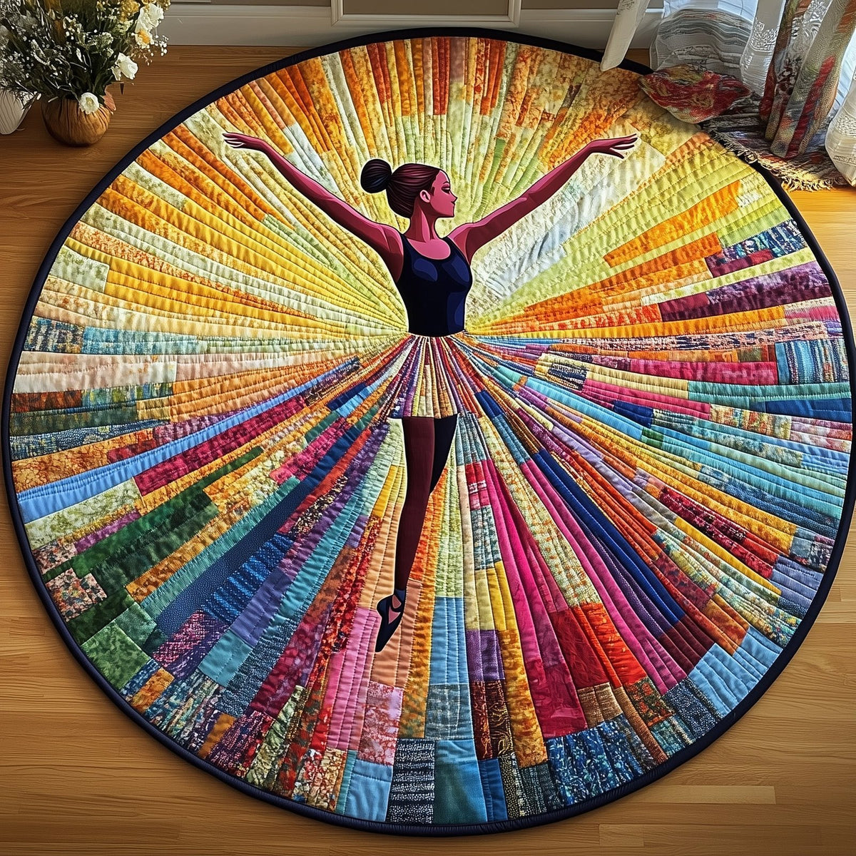 Elegant Ballerina Round Mat Rug - Nature Design | Serene Home Decor