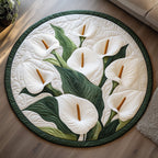 Elegant Blooms Round Mat Rug - Nature Design | Serene Home Decor