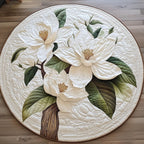 Elegant Blooms Round Mat Rug - Nature Design | Serene Home Decor