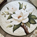 Elegant Blooms Round Mat Rug - Nature Design | Serene Home Decor