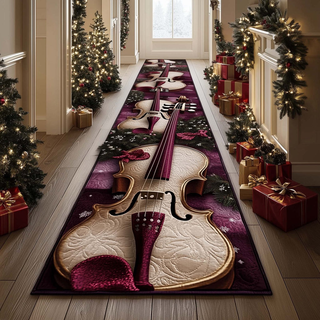 Elegant Violin Runner Rug - Music Lover Design | Artistic Printed Runner Rug