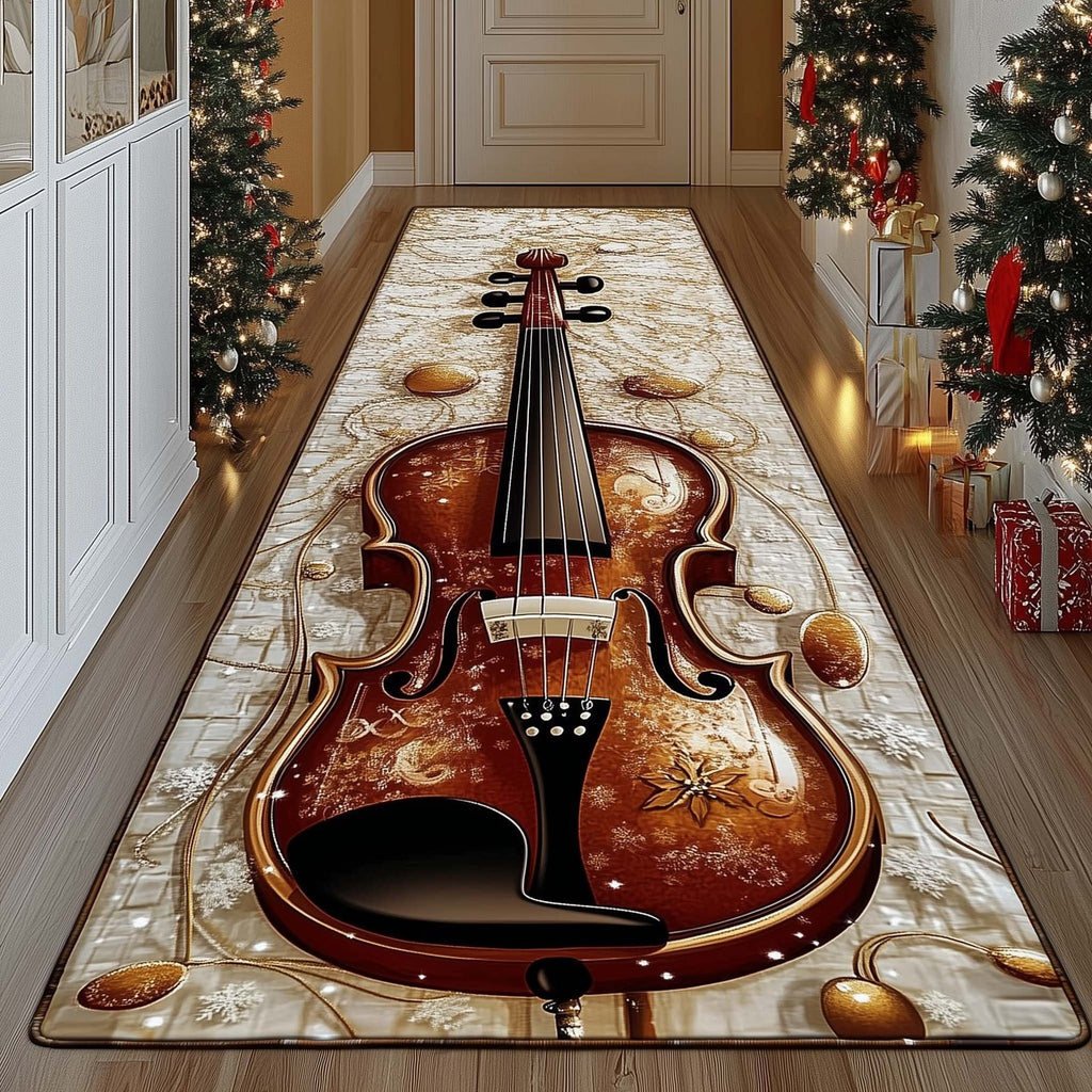 Elegant Violin Runner Rug - Music Lover Design | Artistic Printed Runner Rug