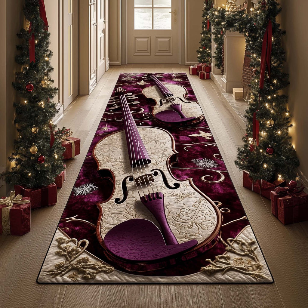 Elegant Violin Runner Rug - Music Lover Design | Artistic Printed Runner Rug