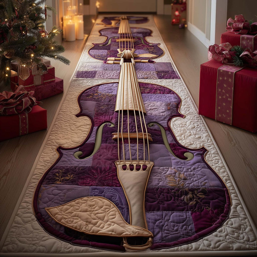 Elegant Violin Runner Rug - Music Lover Design | Artistic Printed Runner Rug