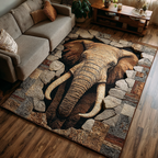 Elephant Spirit area rug in a living room