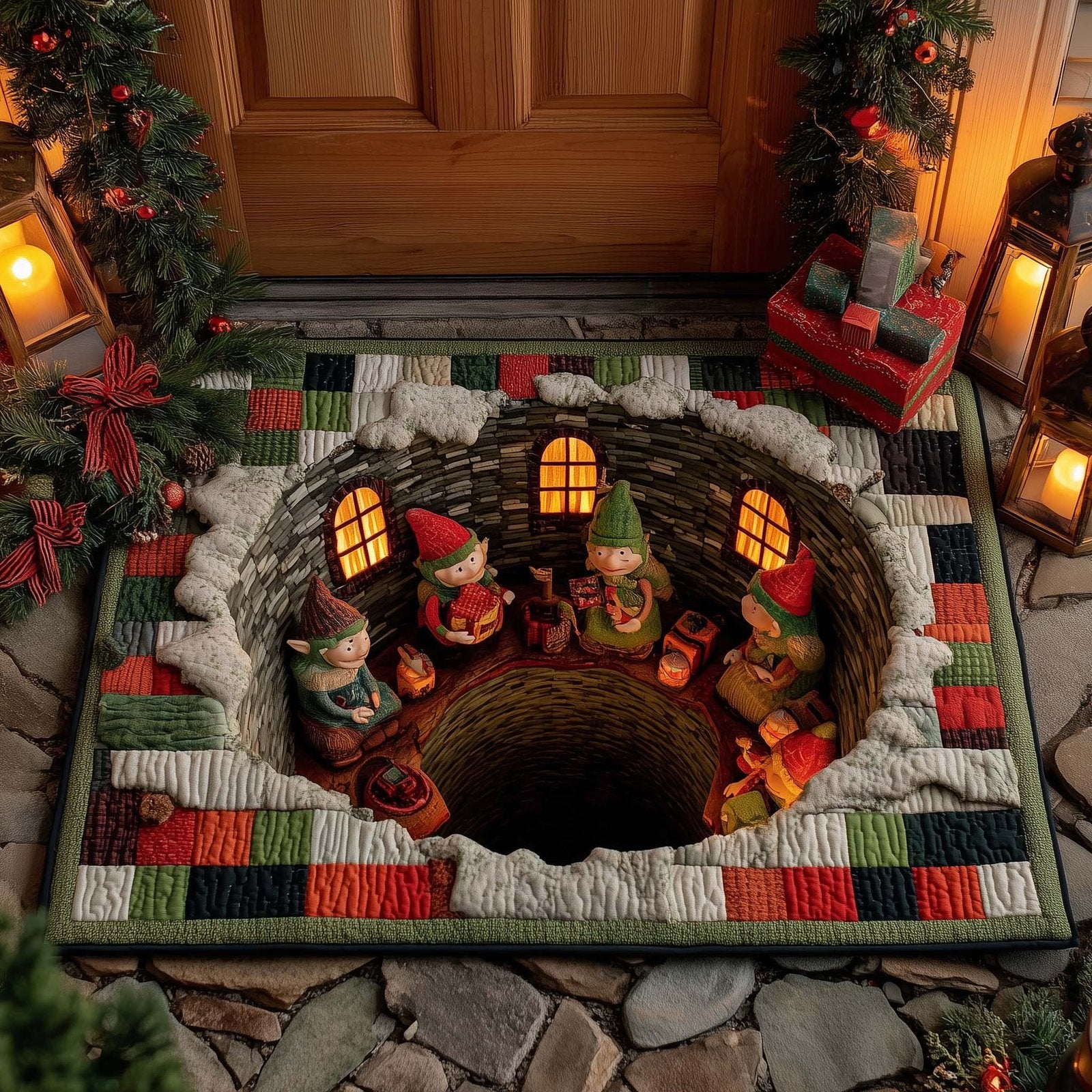Elf Workshop Portal Doormat - Nature Design | Printed Welcome Doormat