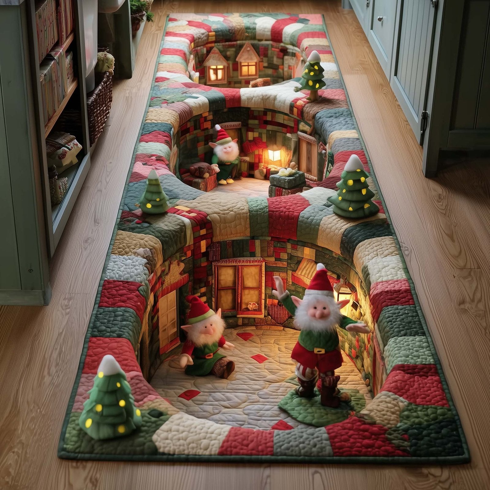 Elf Workshop Runner Rug - Nature Design | Serene Runner Rug