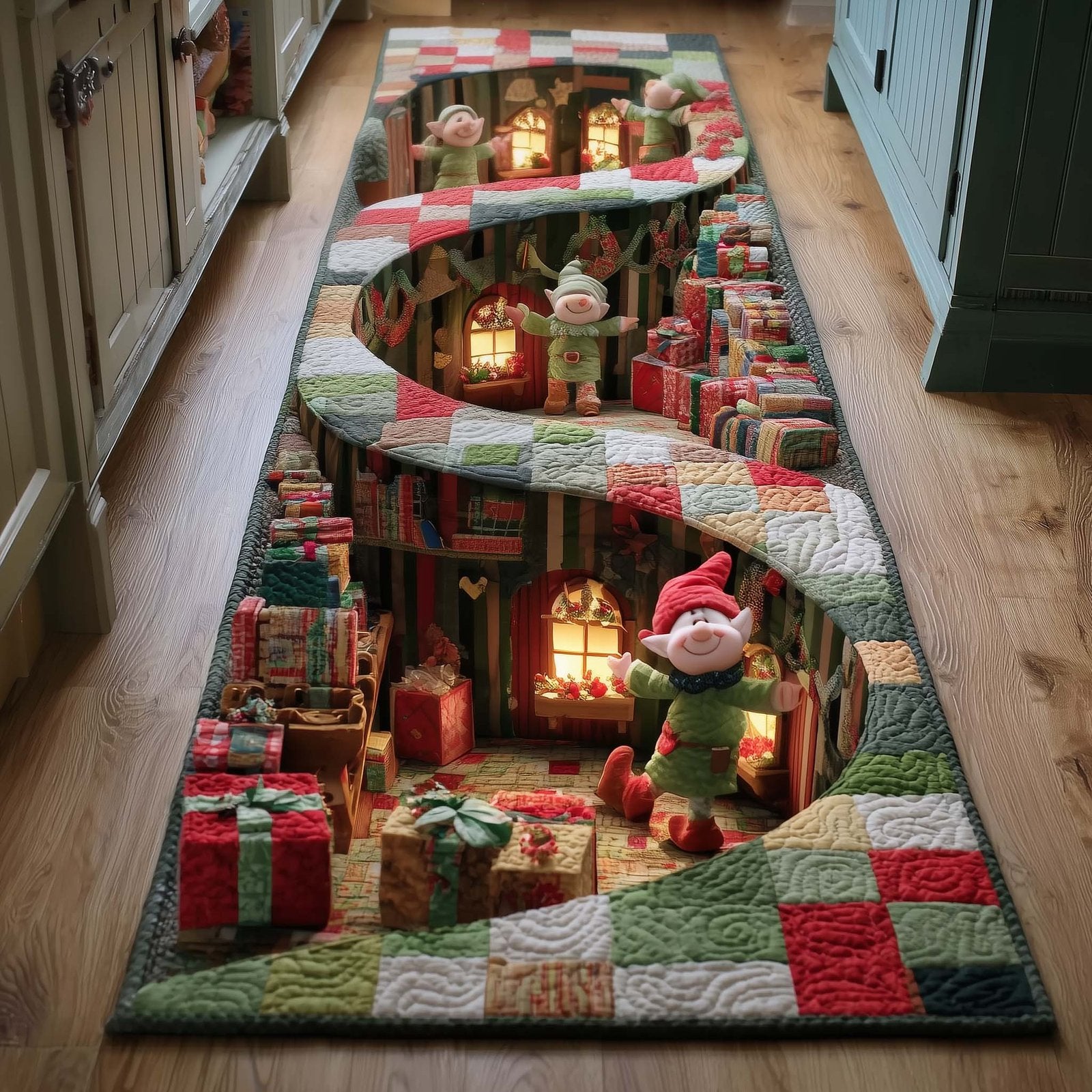 Elf Workshop Runner Rug - Nature Design | Serene Runner Rug