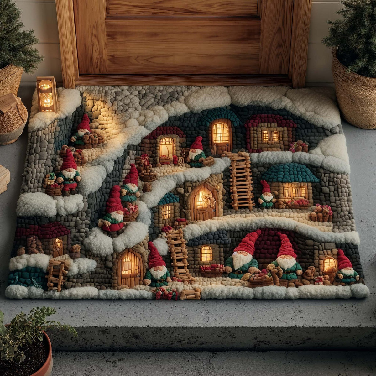 Elves Working Doormat - Nature Design | Printed Welcome Doormat
