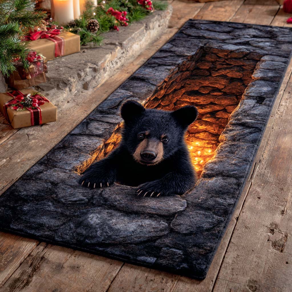 Ember Cub Runner Carpet Runner Rug - Cute Pet Design | Animal Printed Runner Rug