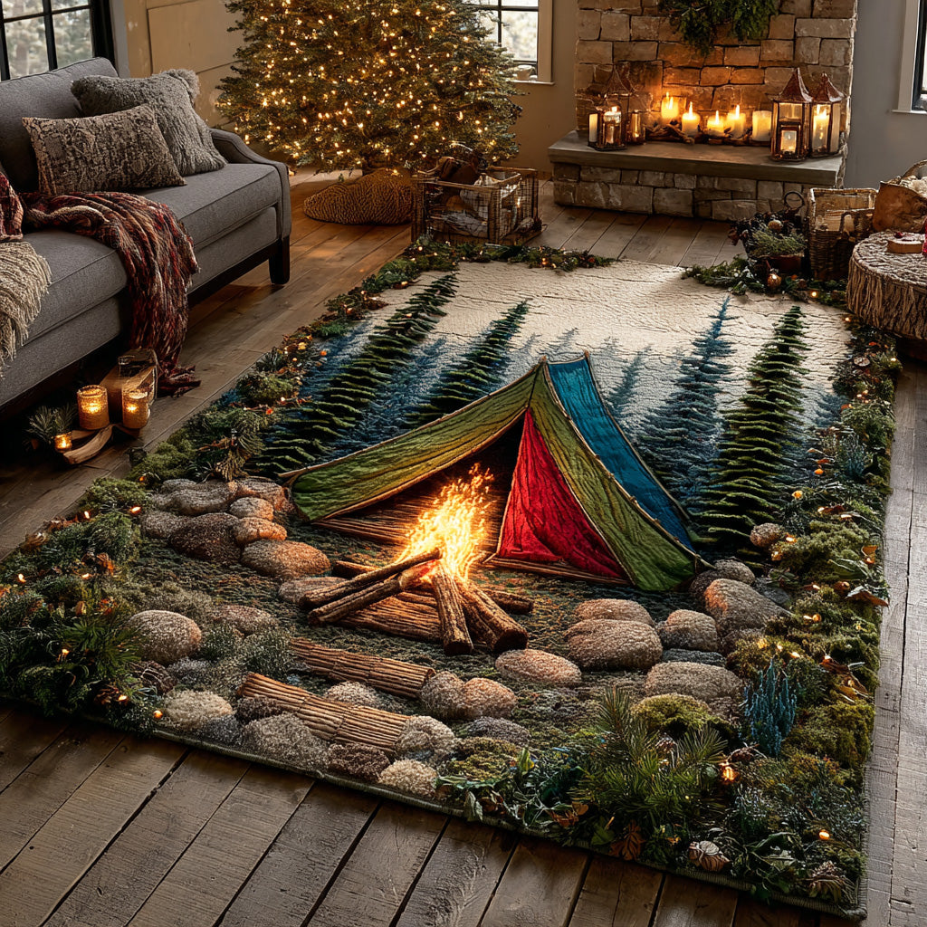 Ember Path area rug in a living room