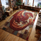 Ember Storm area rug in a living room