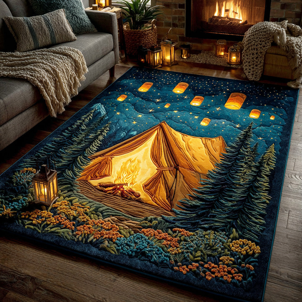 Ember Woods area rug in a living room