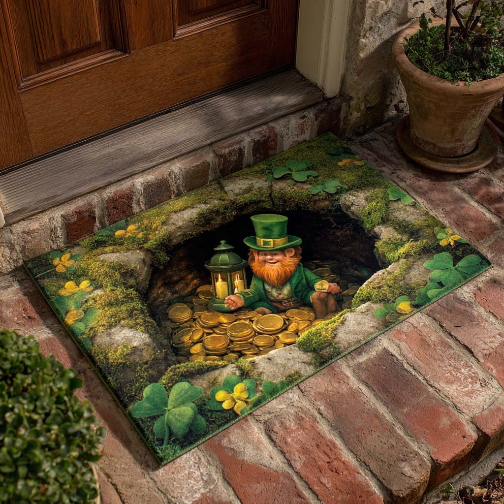 Emerald Cave Glow Doormat - Nature Design | Printed Welcome Doormat