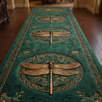 Emerald Dragonfly Runner Carpet Runner Rug - Cute Pet Design | Animal Printed Runner Rug