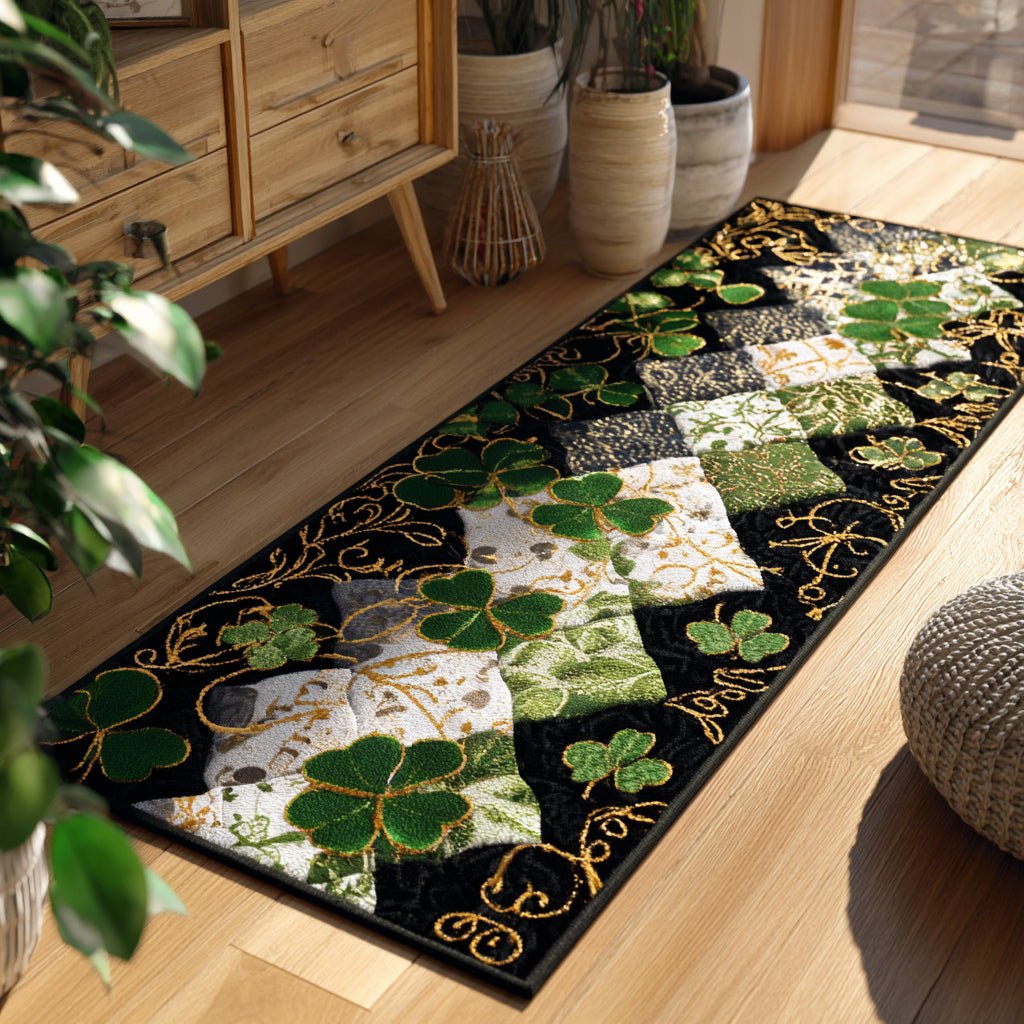 Emerald Essence Runner Carpet Runner Rug - Cute Pet Design | Animal Printed Runner Rug