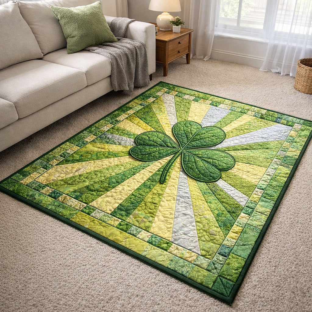 Emerald Fest area rug in a living room