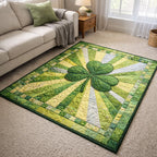 Emerald Fest area rug in a living room