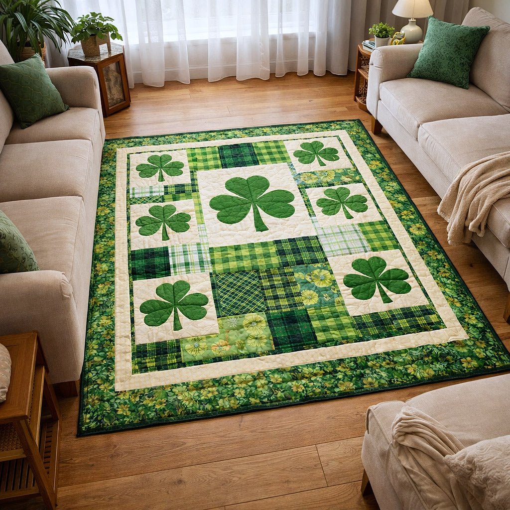 Emerald Fest area rug in a living room