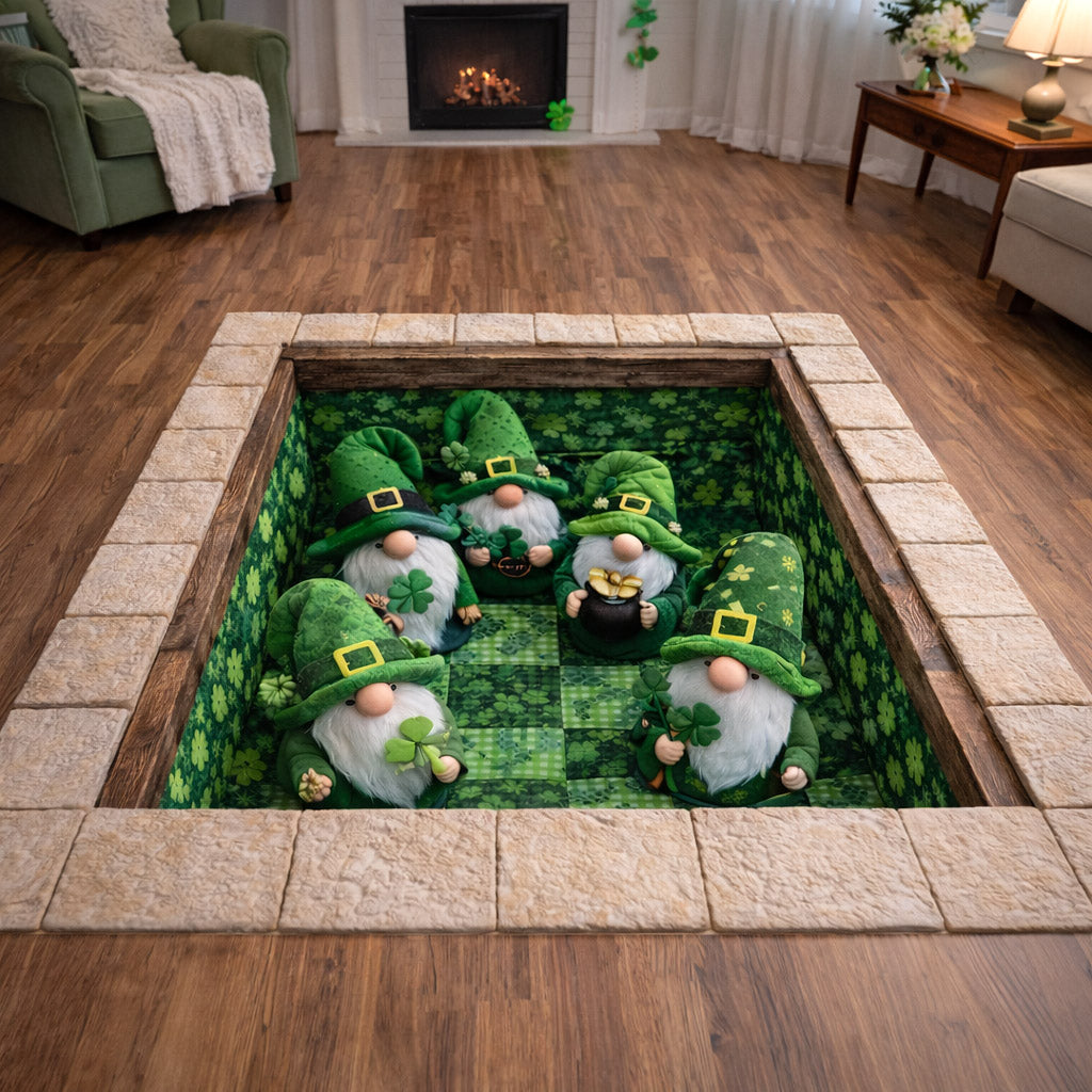 Emerald Fest area rug in a living room