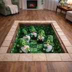 Emerald Fest area rug in a living room