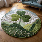 Emerald Valley Bloom Round Mat Rug - washable non-slip printed rug