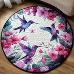 Emerald Wing Round Mat Rug - washable non-slip printed rug