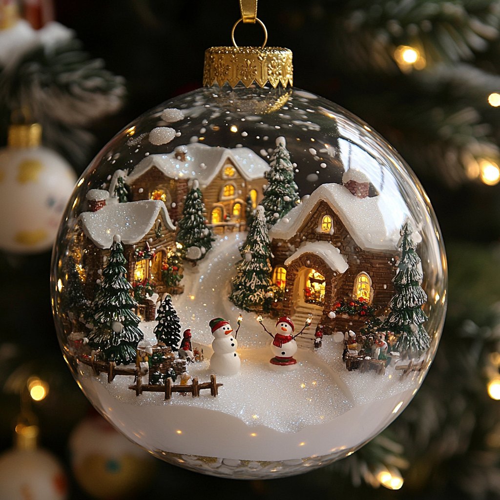 Enchanted Snow Globe Christmas Ornament