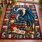 Enchanted Dragon Book area rug in a living room