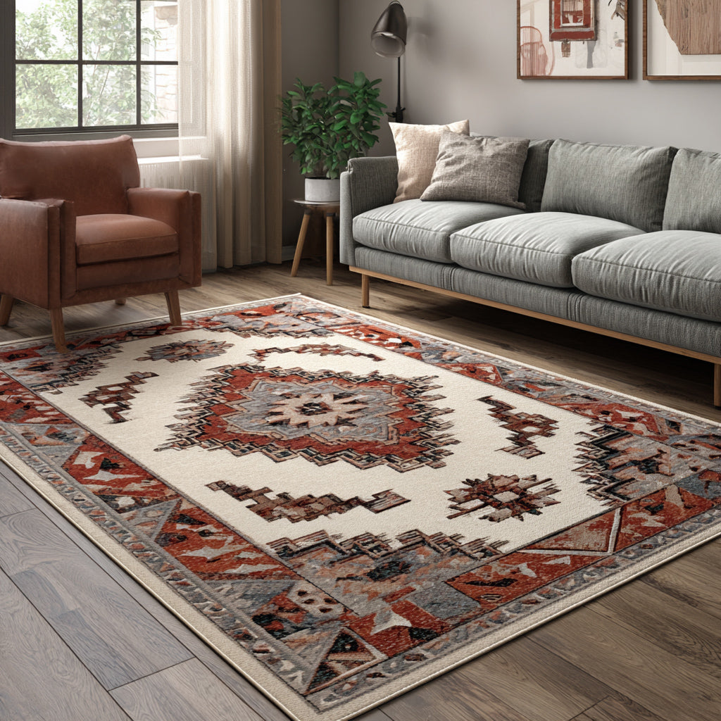 Enchanted Essence area rug in a living room